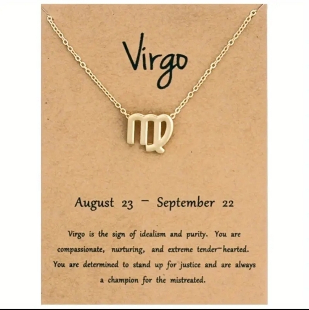 Virgo Zodiac Symbol Pendant Necklace